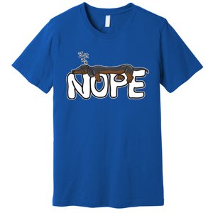 Nope Lazy Dachshund Dog Lover Great Gift Premium T-Shirt