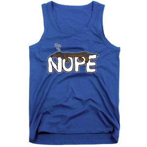 Nope Lazy Dachshund Dog Lover Great Gift Tank Top