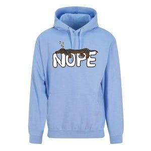 Nope Lazy Dachshund Dog Lover Great Gift Unisex Surf Hoodie