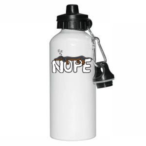 Nope Lazy Dachshund Dog Lover Great Gift Aluminum Water Bottle