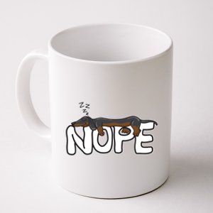 Nope Lazy Dachshund Dog Lover Great Gift Coffee Mug