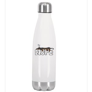 Nope Lazy Dachshund Dog Lover Great Gift Stainless Steel Insulated Water Bottle