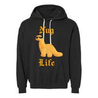 Nug Life Dino Nuggs Dino Chicken Nuggets Dinosaur Nugget Garment-Dyed Fleece Hoodie
