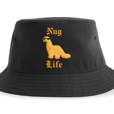 Nug Life Dino Nuggs Dino Chicken Nuggets Dinosaur Nugget Sustainable Bucket Hat