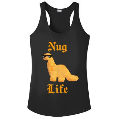 Nug Life Dino Nuggs Dino Chicken Nuggets Dinosaur Nugget Ladies PosiCharge Competitor Racerback Tank