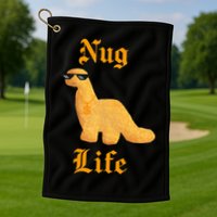 Nug Life Dino Nuggs Dino Chicken Nuggets Dinosaur Nugget Golf Towel