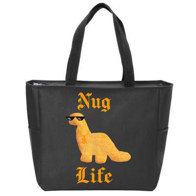 Nug Life Dino Nuggs Dino Chicken Nuggets Dinosaur Nugget Zip Tote Bag