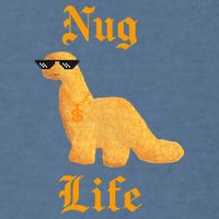 Nug Life Dino Nuggs Dino Chicken Nuggets Dinosaur Nugget Garment-Dyed Sweatshirt