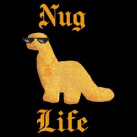 Nug Life Dino Nuggs Dino Chicken Nuggets Dinosaur Nugget Flat Bill Trucker Hat