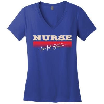 Nurse Limited Edition Nursing Profession Rn Career Funny Gift Women's V-Neck T-Shirt