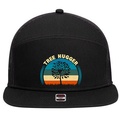 Nature Lovers Earth Environmentalist Tree Hugger Sunset 7 Panel Mesh Trucker Snapback Hat