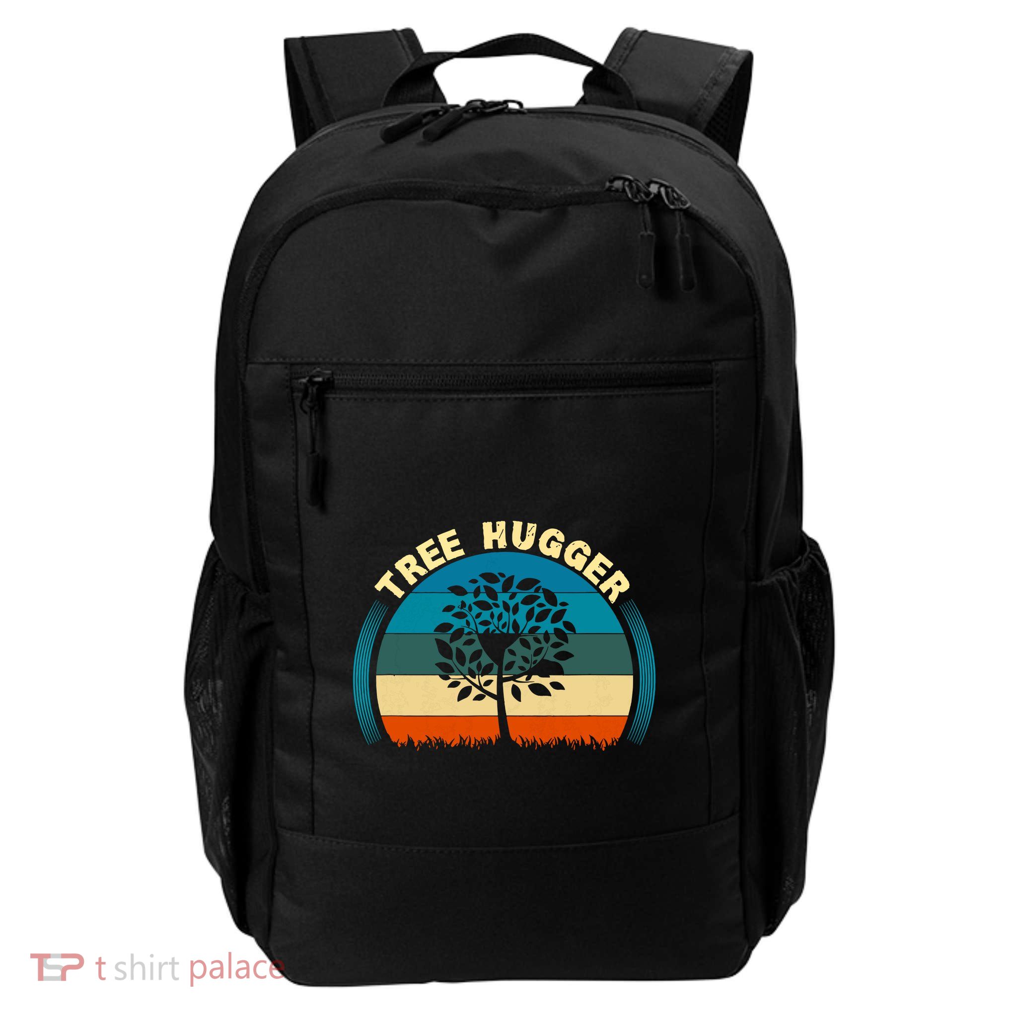 Nature Lovers Earth Environmentalist Tree Hugger Sunset Daily Commute Backpack