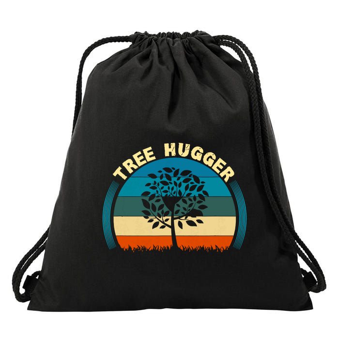 Nature Lovers Earth Environmentalist Tree Hugger Sunset Drawstring Bag