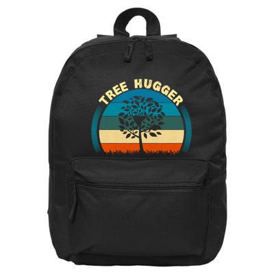 Nature Lovers Earth Environmentalist Tree Hugger Sunset 16 in Basic Backpack