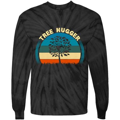 Nature Lovers Earth Environmentalist Tree Hugger Sunset Tie-Dye Long Sleeve Shirt