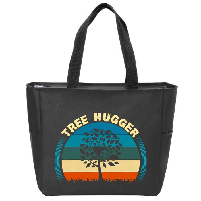 Nature Lovers Earth Environmentalist Tree Hugger Sunset Zip Tote Bag
