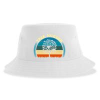 Nature Lovers Earth Environmentalist Tree Hugger Sunset Sustainable Bucket Hat