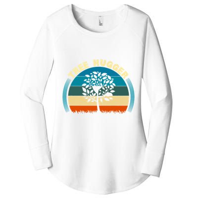 Nature Lovers Earth Environmentalist Tree Hugger Sunset Women's Perfect Tri Tunic Long Sleeve Shirt