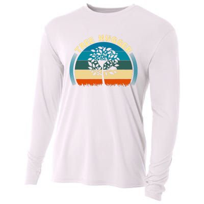 Nature Lovers Earth Environmentalist Tree Hugger Sunset Cooling Performance Long Sleeve Crew