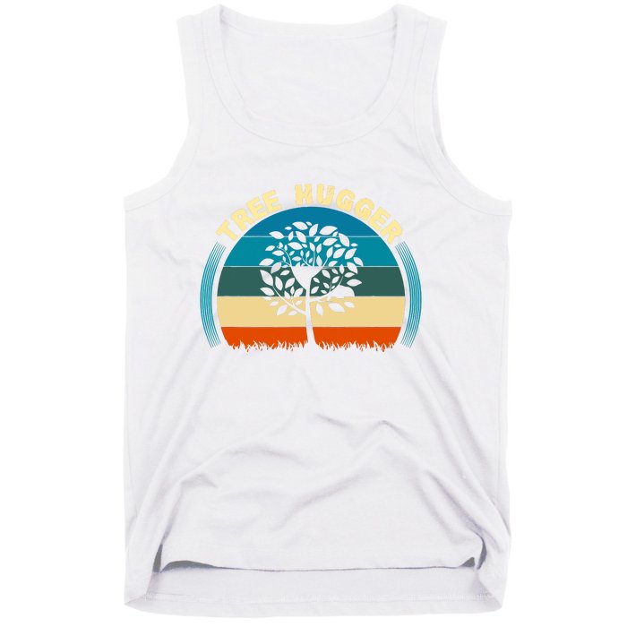 Nature Lovers Earth Environmentalist Tree Hugger Sunset Tank Top