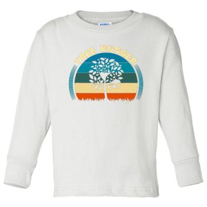 Nature Lovers Earth Environmentalist Tree Hugger Sunset Toddler Long Sleeve Shirt