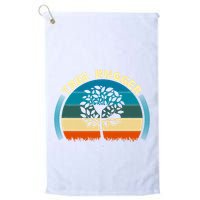 Nature Lovers Earth Environmentalist Tree Hugger Sunset Golf Towel