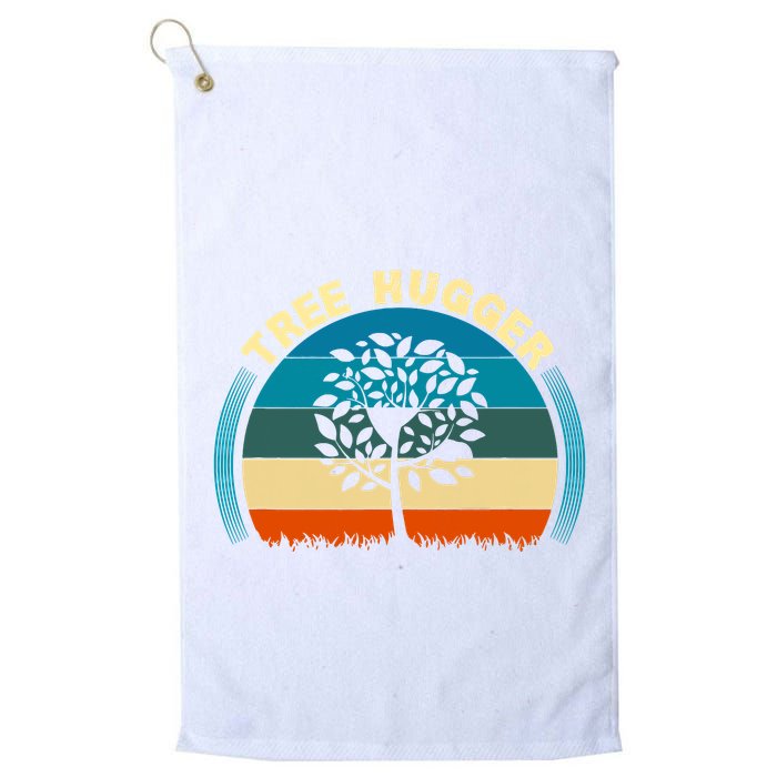Nature Lovers Earth Environmentalist Tree Hugger Sunset Golf Towel