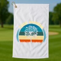 Nature Lovers Earth Environmentalist Tree Hugger Sunset Golf Towel