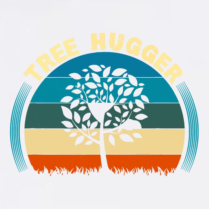 Nature Lovers Earth Environmentalist Tree Hugger Sunset Golf Towel