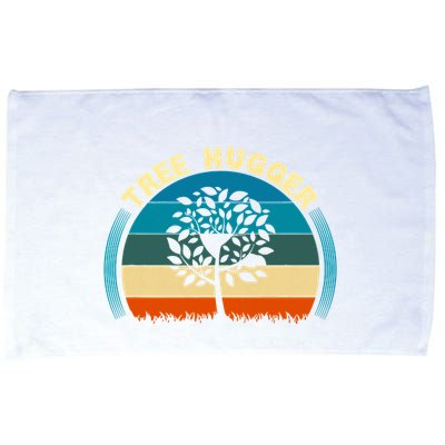 Nature Lovers Earth Environmentalist Tree Hugger Sunset Microfiber Hand Towel