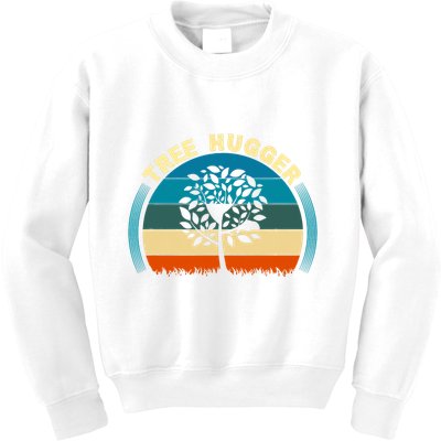 Nature Lovers Earth Environmentalist Tree Hugger Sunset Kids Sweatshirt