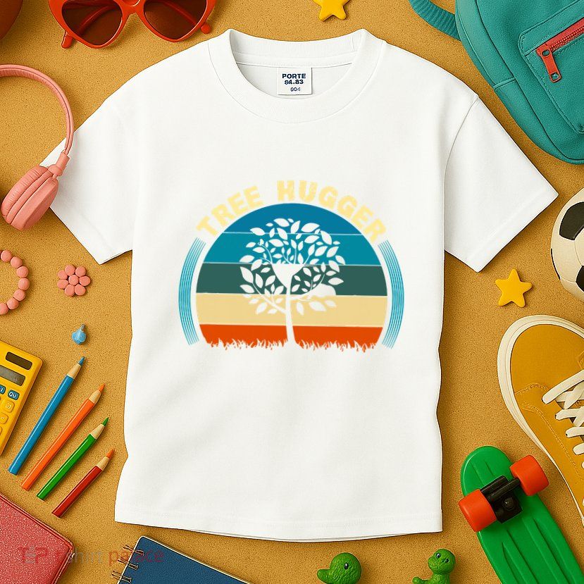 Nature Lovers Earth Environmentalist Tree Hugger Sunset Kids T-Shirt