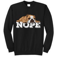 Nope Lazy English Bulldog Dog Lover Sweatshirt