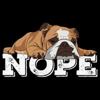 Nope Lazy English Bulldog Dog Lover Impact Tech Backpack