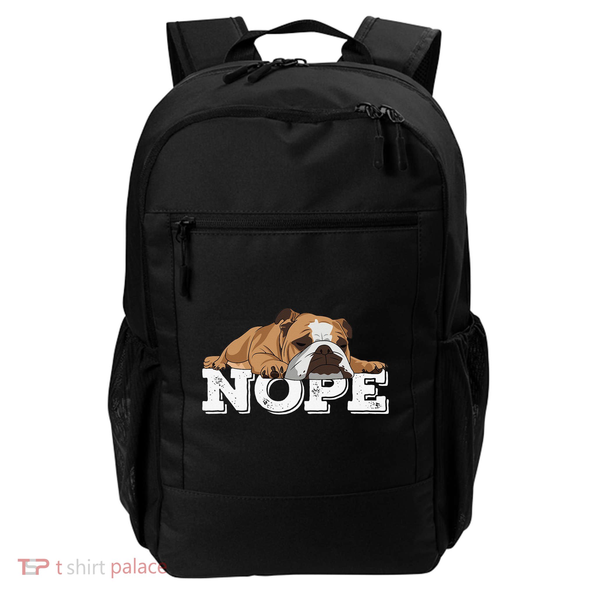 Nope Lazy English Bulldog Dog Lover Backpack