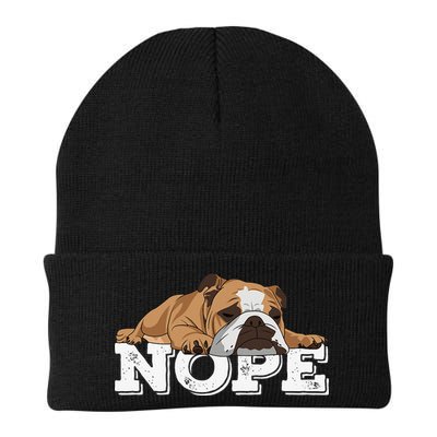 Nope Lazy English Bulldog Dog Lover Beanie