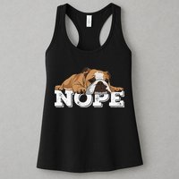 Nope Lazy English Bulldog Dog Lover Womens Tank Top