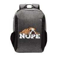 Nope Lazy English Bulldog Dog Lover Vector Backpack