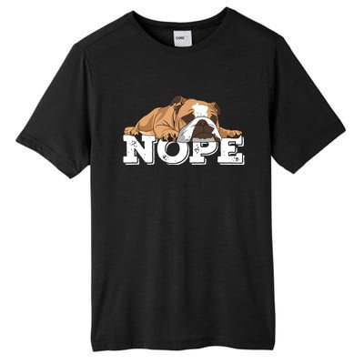 Nope Lazy English Bulldog Dog Lover Tall Fusion ChromaSoft Performance T-Shirt