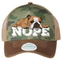 Nope Lazy English Bulldog Dog Lover TShirt Legacy Tie Dye Trucker Hat