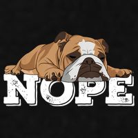 Nope Lazy English Bulldog Dog Lover TShirt Ladies PosiCharge Tri-Blend Wicking Tank