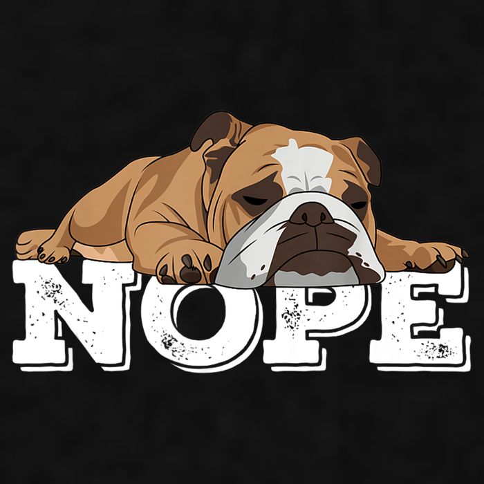 Nope Lazy English Bulldog Dog Lover TShirt Ladies PosiCharge Tri-Blend Wicking Tank