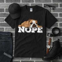 Nope Lazy English Bulldog Dog Lover TShirt Tall T-Shirt