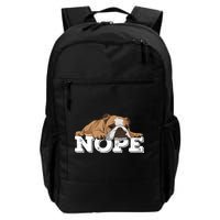 Nope Lazy English Bulldog Dog Lover TShirt Backpack