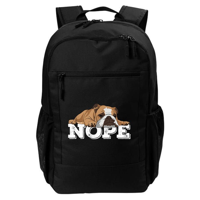 Nope Lazy English Bulldog Dog Lover TShirt Backpack