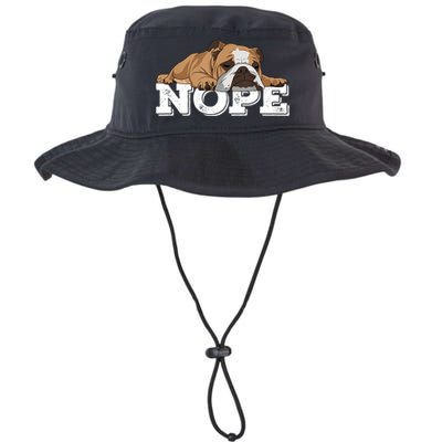 Nope Lazy English Bulldog Dog Lover TShirt Bucket Hat