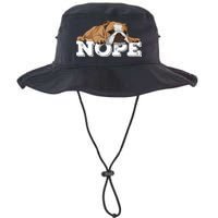Nope Lazy English Bulldog Dog Lover TShirt Bucket Hat