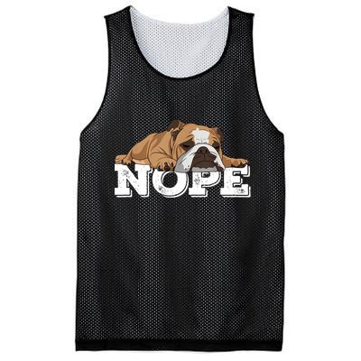 Nope Lazy English Bulldog Dog Lover TShirt Mesh Reversible Basketball Jersey Tank