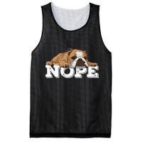 Nope Lazy English Bulldog Dog Lover TShirt Mesh Reversible Basketball Jersey Tank