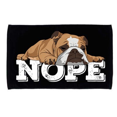 Nope Lazy English Bulldog Dog Lover TShirt Microfiber Hand Towel